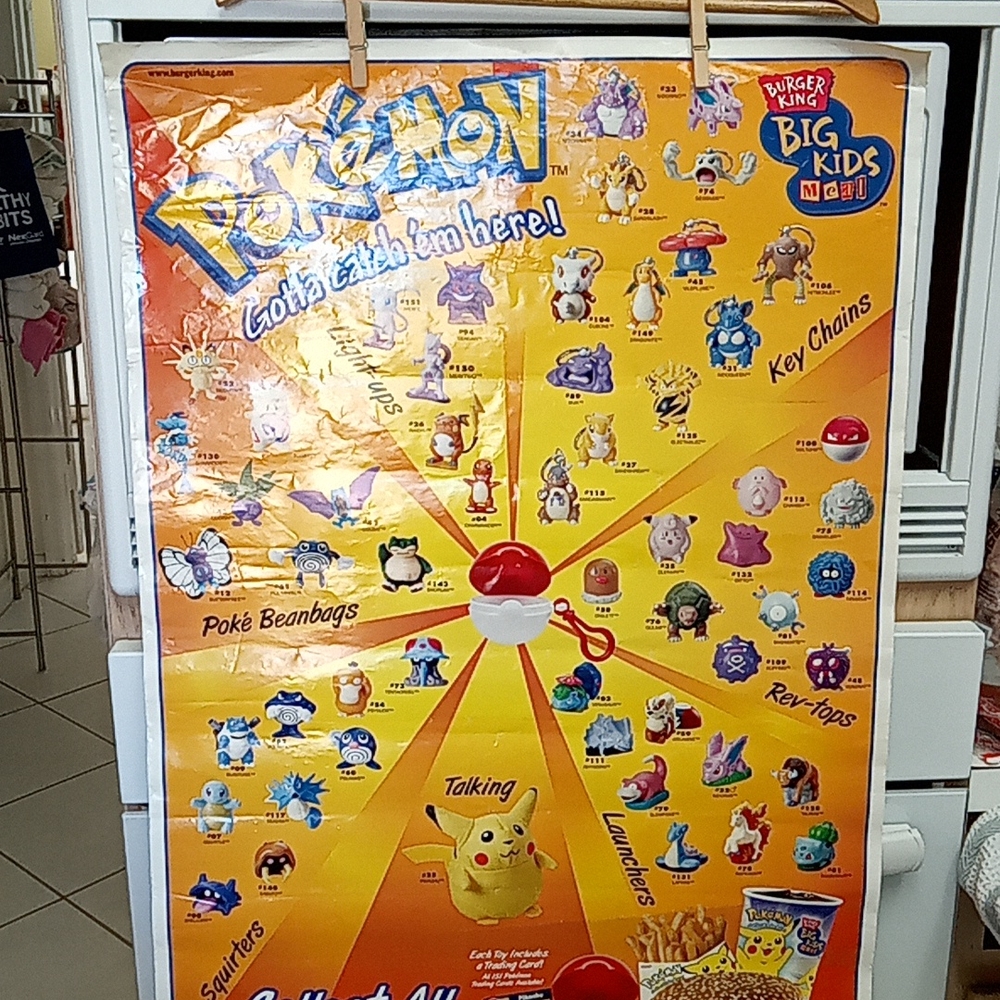 1999 Burger King Pokemon poster